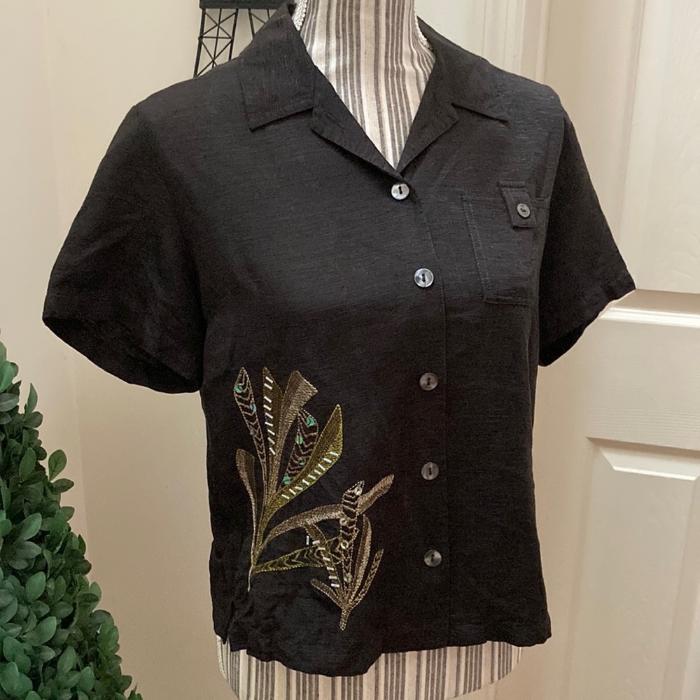 100% silk button Down shirt